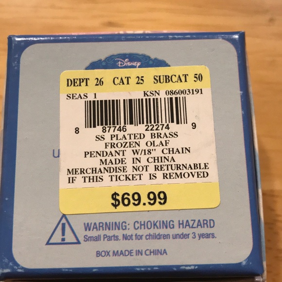 Nwt Disney Frozen Olaf Necklace - Picture 7 of 8